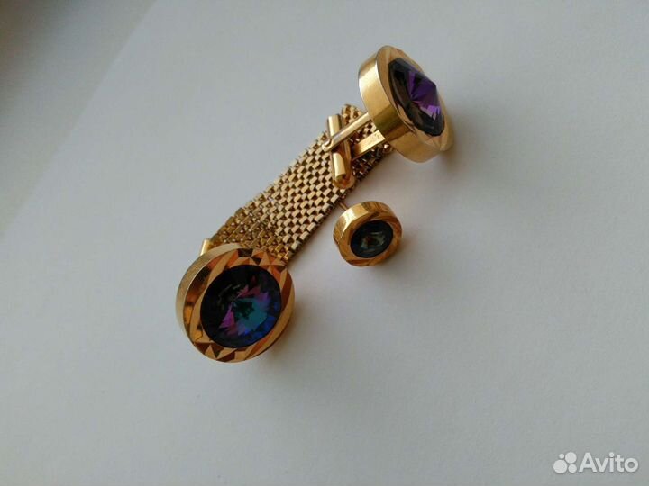 Запонки с заколкой на галстук