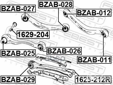 Болт с эксцентриком mercedes E W212/213 1629-20