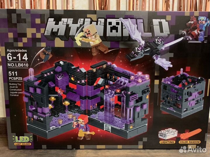 Конструктор Майнкрафт с подсветкой 400 + деталей