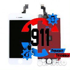 Дисплей iPhone 5SE белый Копия ремонт смартфонов