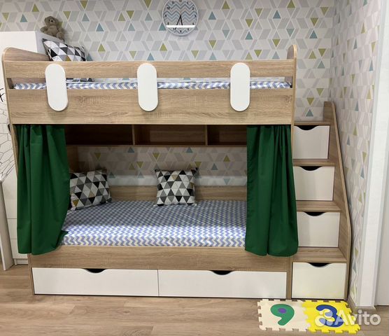 Двухъярусная детская кровать 180х80