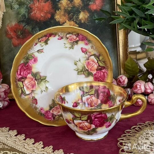 Чайная пара Royal Chelsea Golden Rose