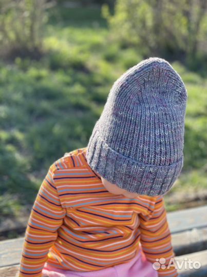 Шапка вязаная ручная работа