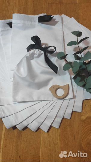 Льняной сатиновый хлопковый бархатный эко мешочек