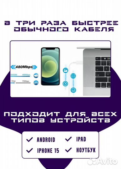 Зарядка на iPhone 15 без блока