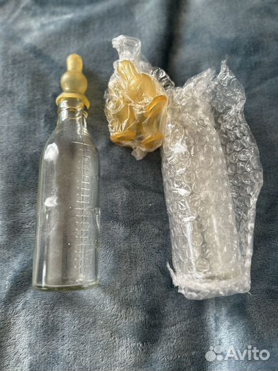 Бутылочки для кормления стекло 2 штучки +4 соски