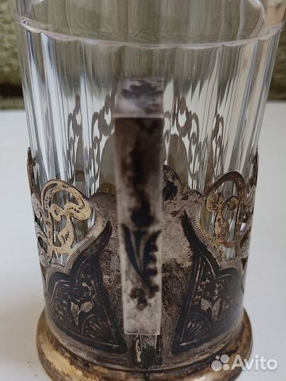 Антиквариат Подстаканник серебро Кубачи