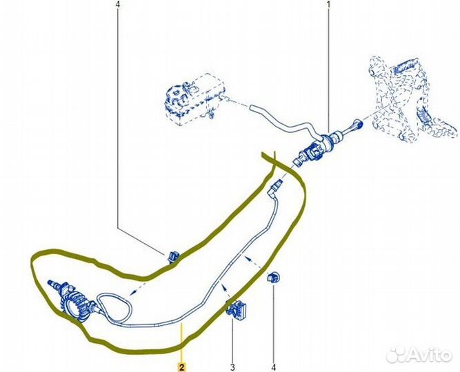 Трубка сцепления Renault Arkana jс H4ME440P025388