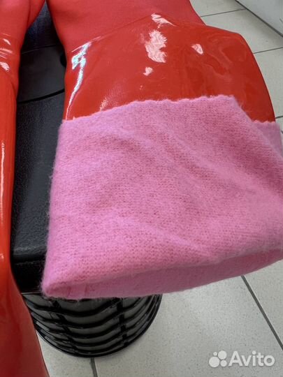 Перчатки резиновые тёплые 40 см