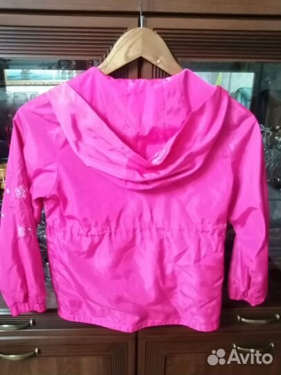 Ветровка с капюшоном для девочки, б/у