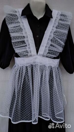 Белый школьный фартук