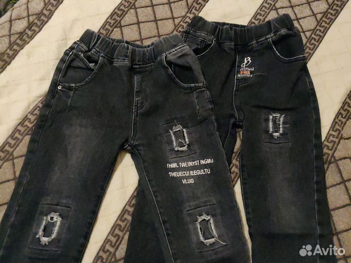 Джинсы для мальчика 110 116 и кофточки в садик