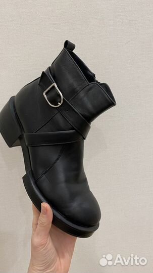 Полусапоги женские 39, на байке, кожаные