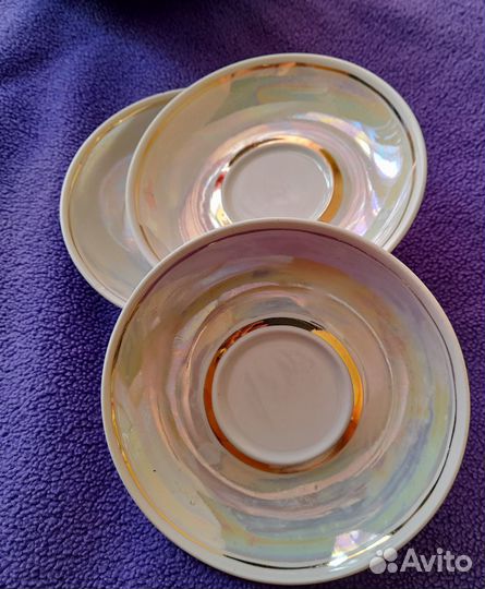 Кофейный сервиз СССР перламутровый бу