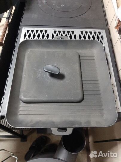 Чугунная сковорода гриль с прессом