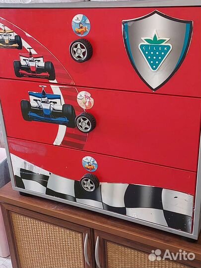 Кровать машина и комод cilek SL racer