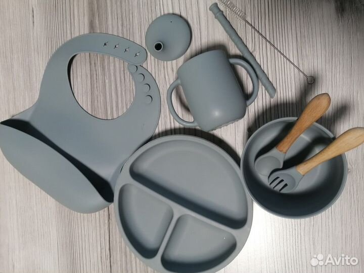 Набор детской силиконовой посуды
