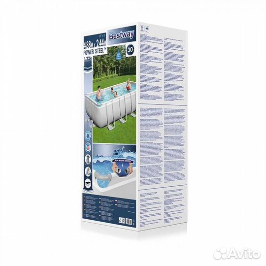 Каркасный бассейн 412х201х122