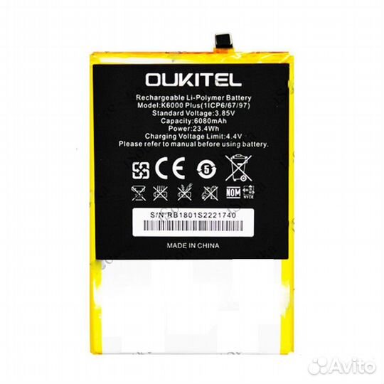 Аккумулятор для Oukitel K6000 Plus (1ICP6/67/97) 6