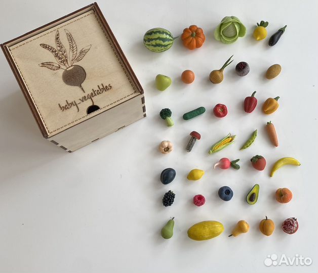 Овощи и фрукты из полимерной глины. Игрушки