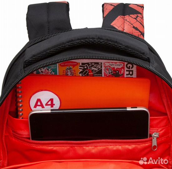 Рюкзак (ранец) Grizzly RU-423-14 красный