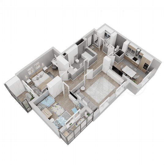 3-к. квартира, 97,7 м², 18/22 эт.