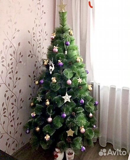 Новогодняя ёлка(ель) + гирлянда