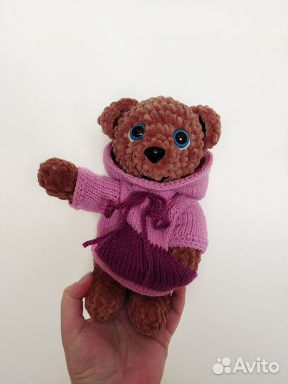 Плюшевый мишка ручной работы, 20 см