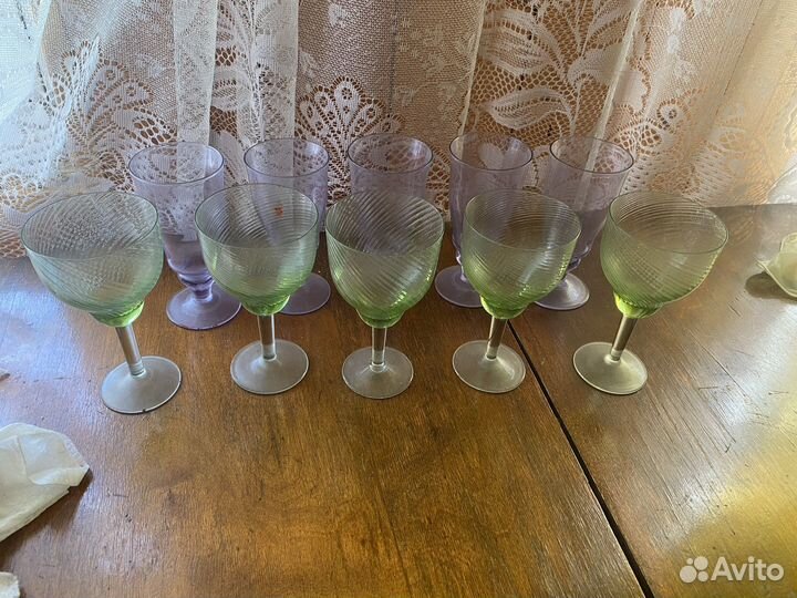 Посуда СССР, Фужеры, Кувшин, чашки, варенницы