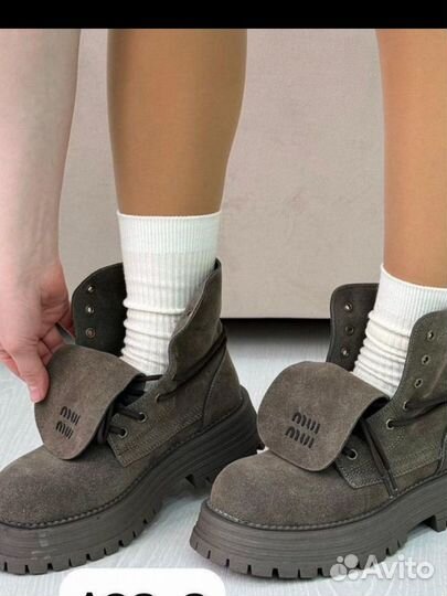 Ботинки женские miu miu зима