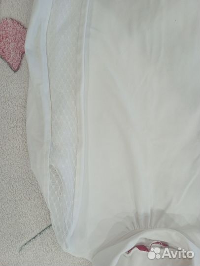 Блузка школьная синяя и белая 122