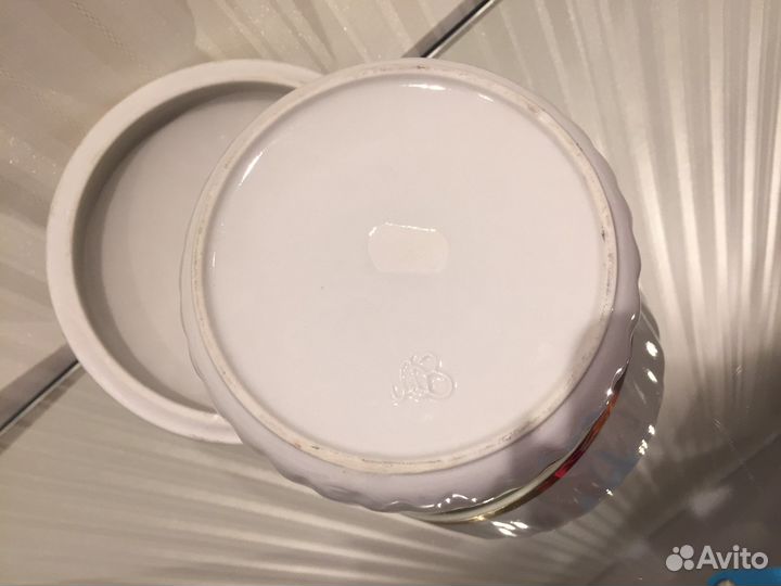 Масленка сахарница шкатулка фарфор СССР лзфи