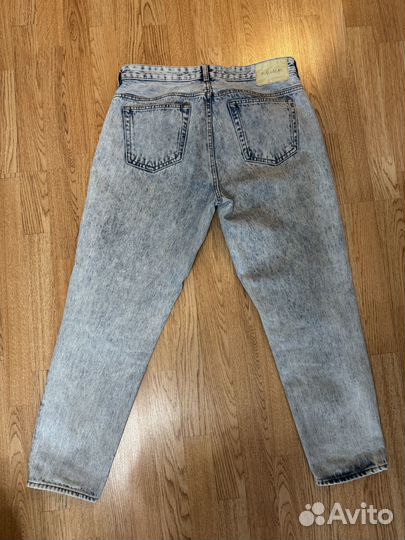 Мужские светло-голубые джинсы-бананы Pull & Bear