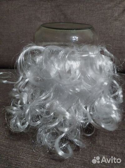 Борода для праздника белая