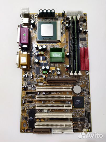 Материнская плата на 370 (редкая, на 1.5Гб озу)