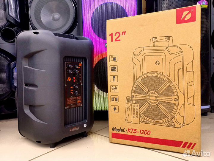 Большая Bluetooth колонка 80ватт KTS-1200