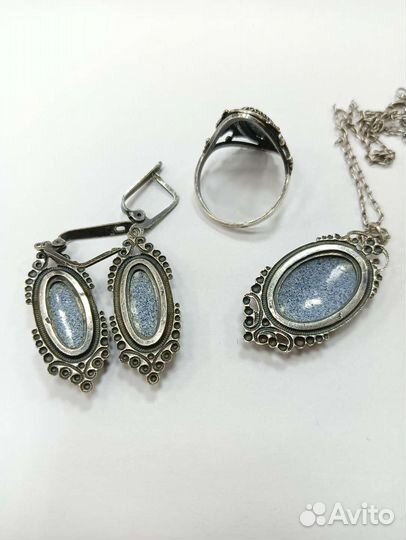 Комплект бижутерии финифть СССР