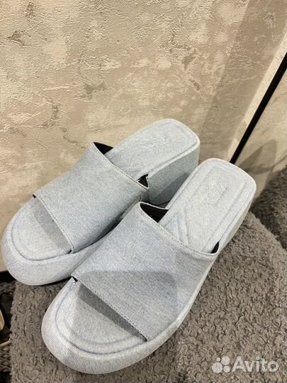 Zara тапочки на танкетке