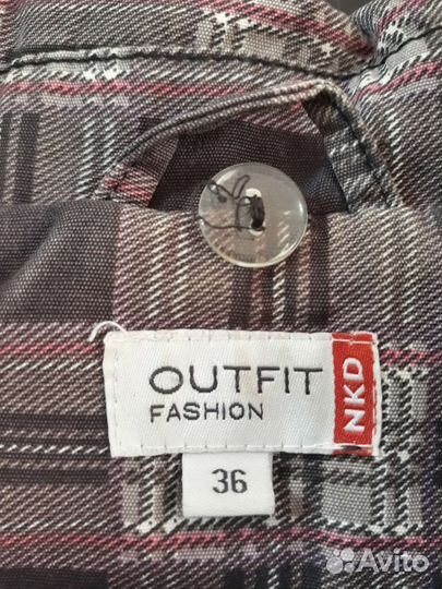 Куртка рубашка в клетку для девочки, - 36 размер