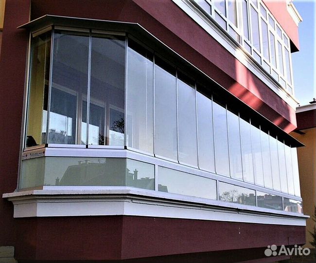 Безрамное остекление лоджий