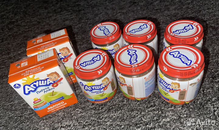 Обмен фруктовое пюре агуша+ сок агуша