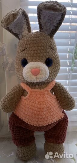 Мягкая игрушка заяц ручной работы