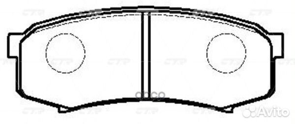 CKT-14 Колодки тормозные дисковые зад GK1