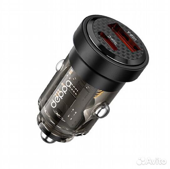 Автомобильное зарядное устройство Deppa Crystal US
