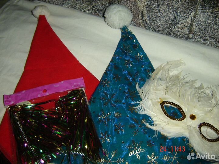 Новогодние колпаки и ободки. (пакетом 7предметов )