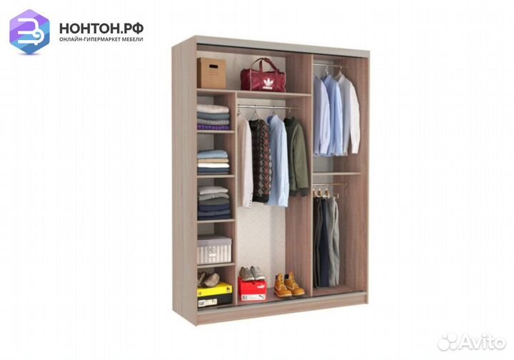 Шкаф-купе Бассо 1-600 Токио дуб млечный