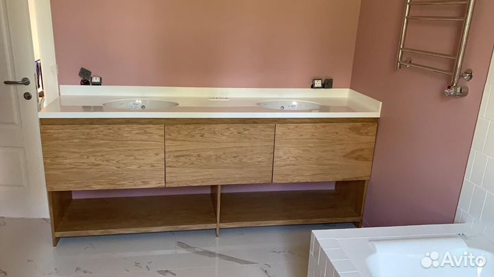 Тумба под две раковины на заказ