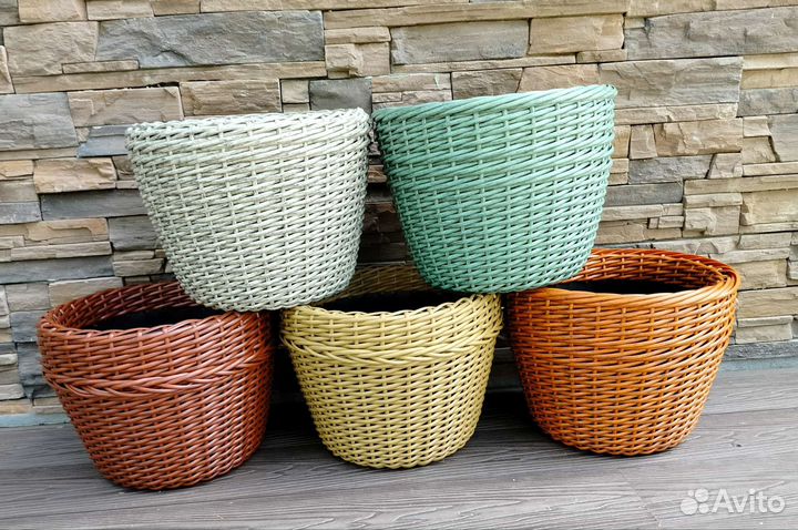 Кашпо плетёное 12 литров