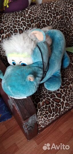 Большая мягкая игрушка бегемот или пони