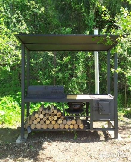 Мангал loft с крышей